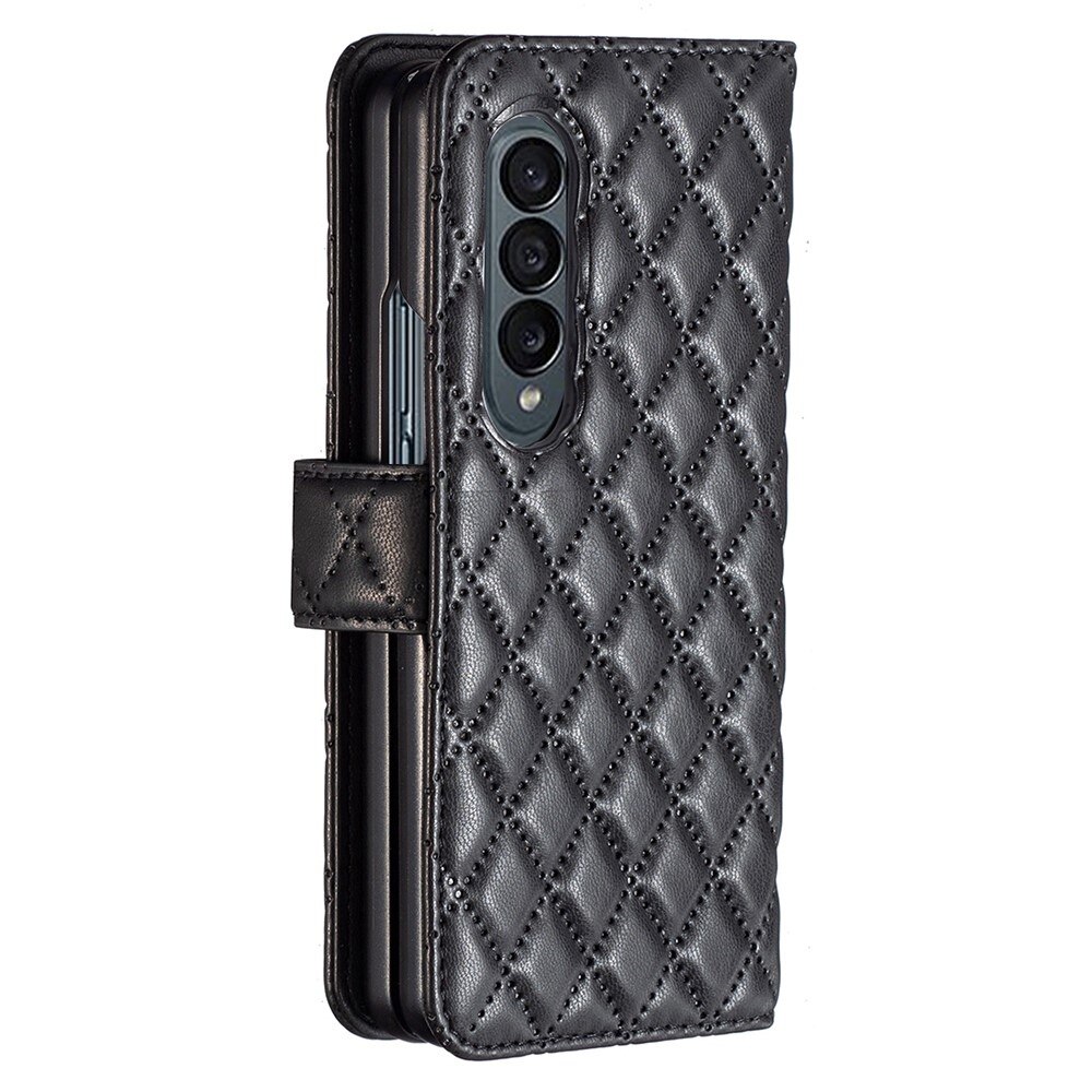 Coque portefeuille matelassé Samsung Galaxy Z Fold 3 Noir