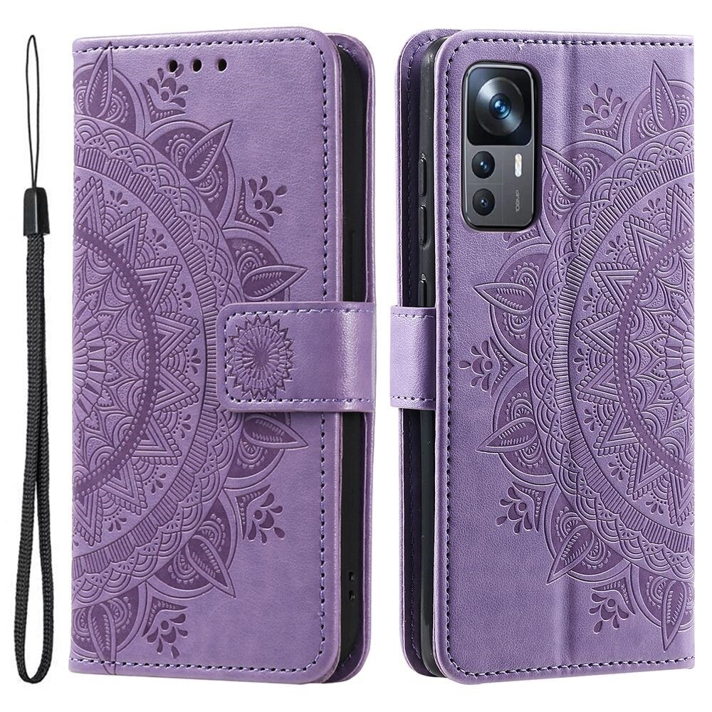 Étui en cuir Mandala Xiaomi 12T/12T Pro Violet