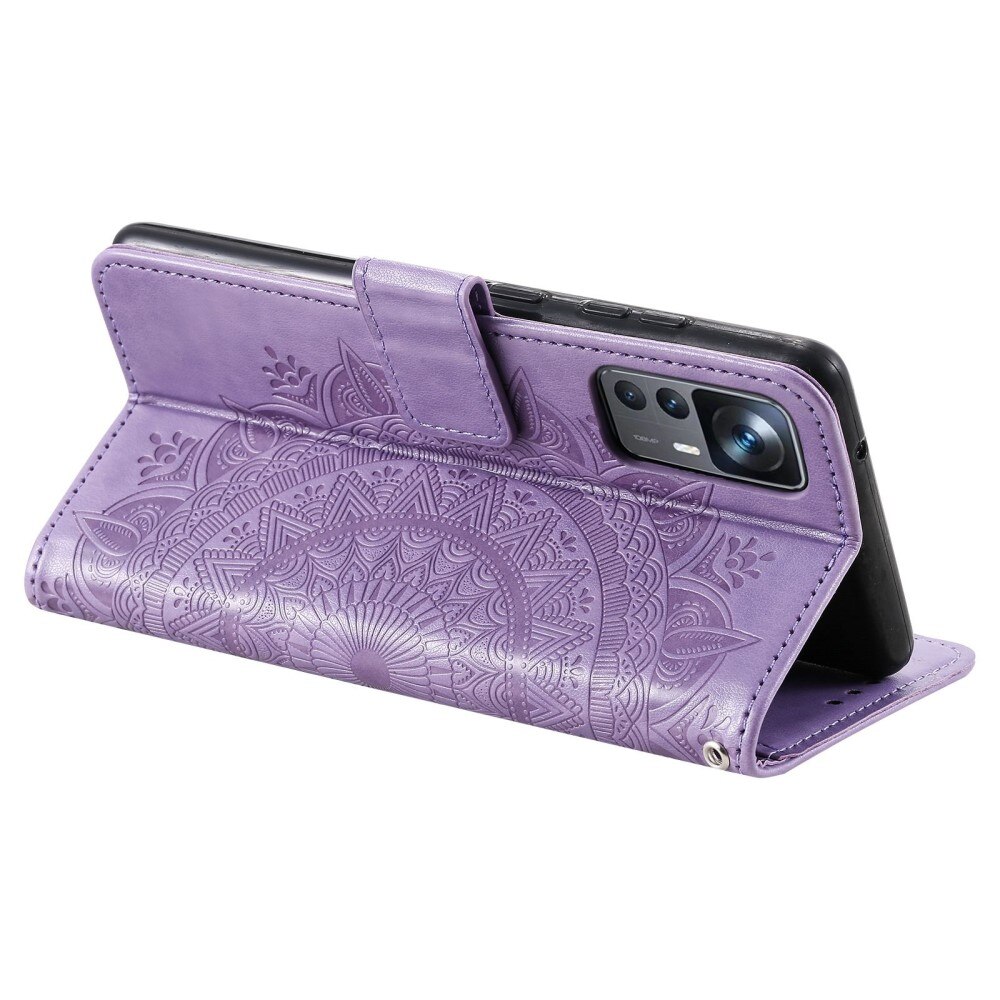 Étui en cuir Mandala Xiaomi 12T/12T Pro Violet