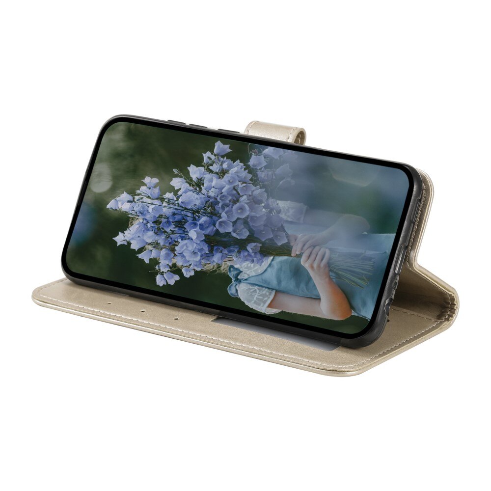 Étui en cuir Mandala Xiaomi Redmi Note 14 Pro Plus, or