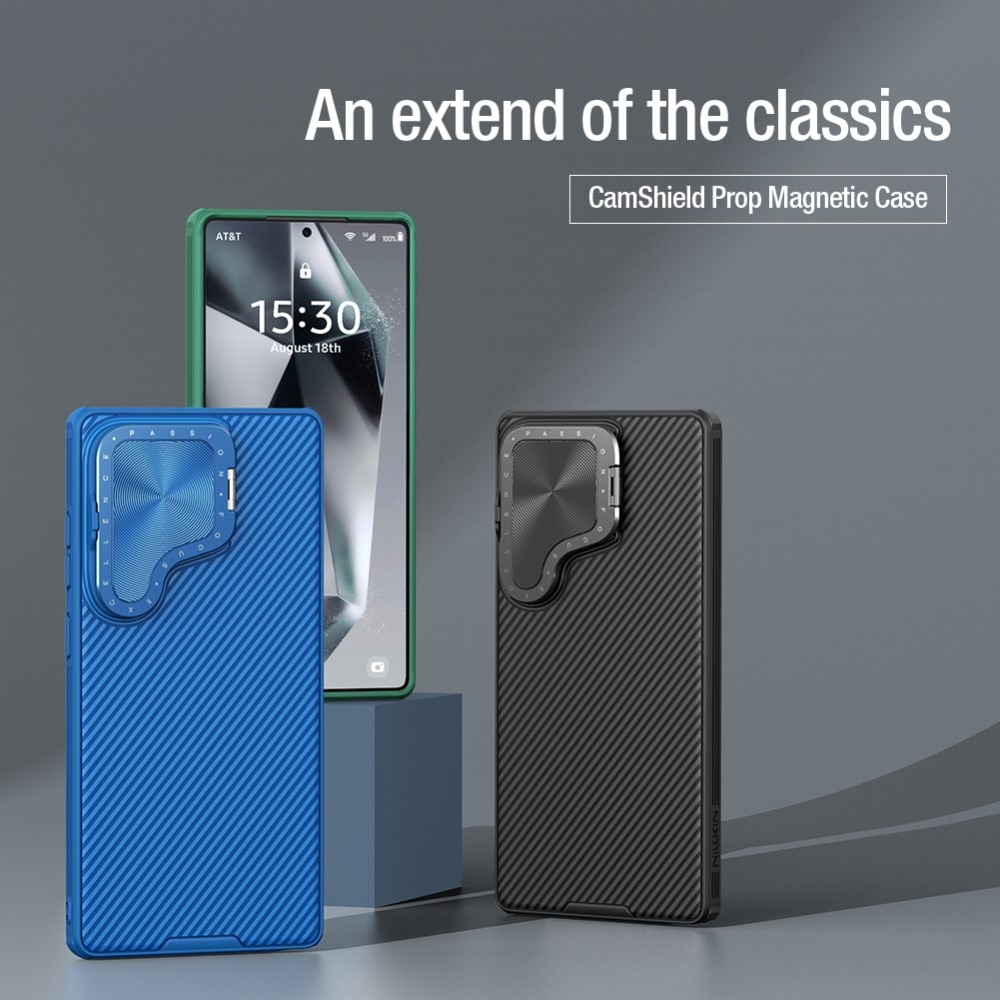 Coque MagSafe CamShield Prop Samsung Galaxy S25 Ultra, Bleu