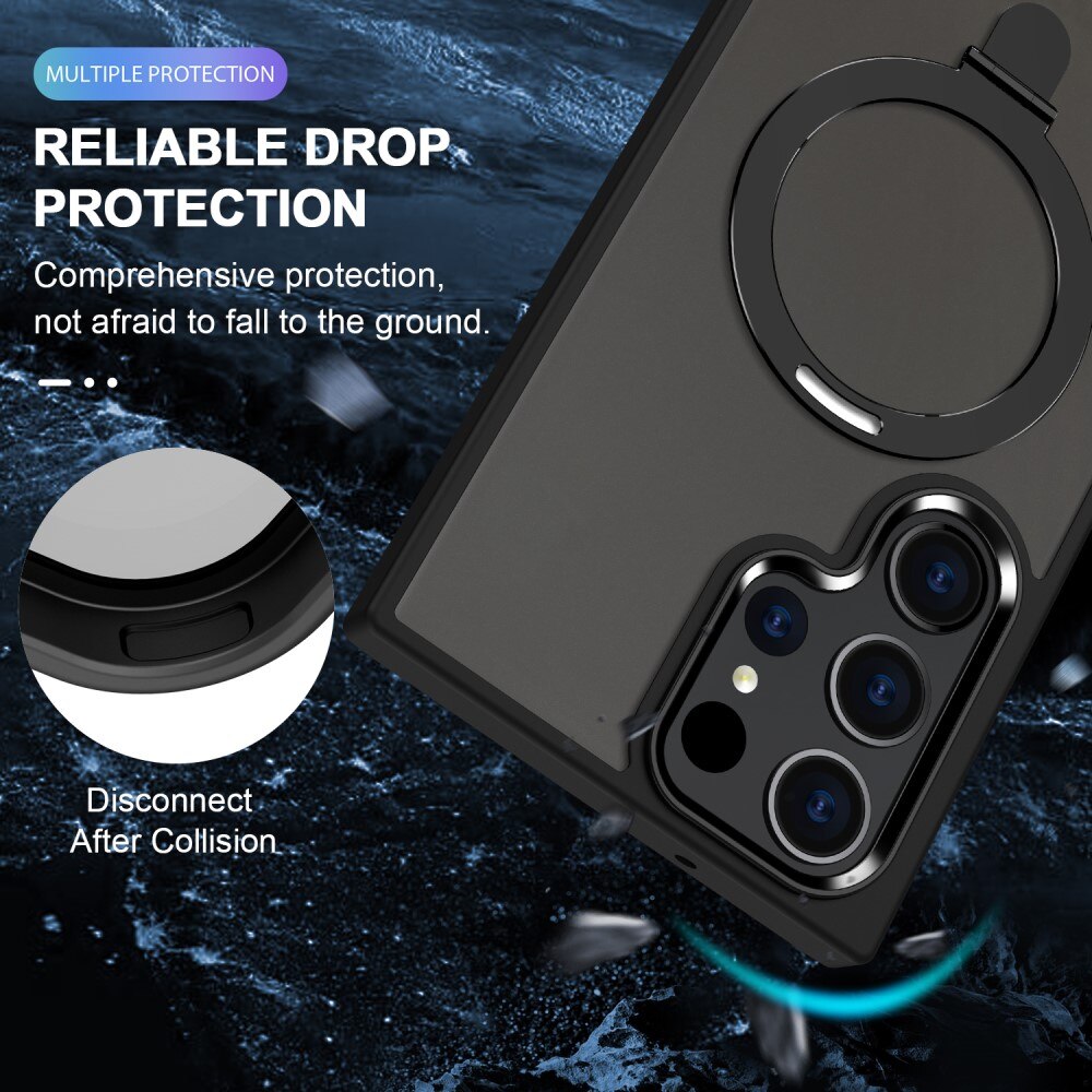 Coque hybride MagSafe Ring Samsung Galaxy S25 Ultra, Noir