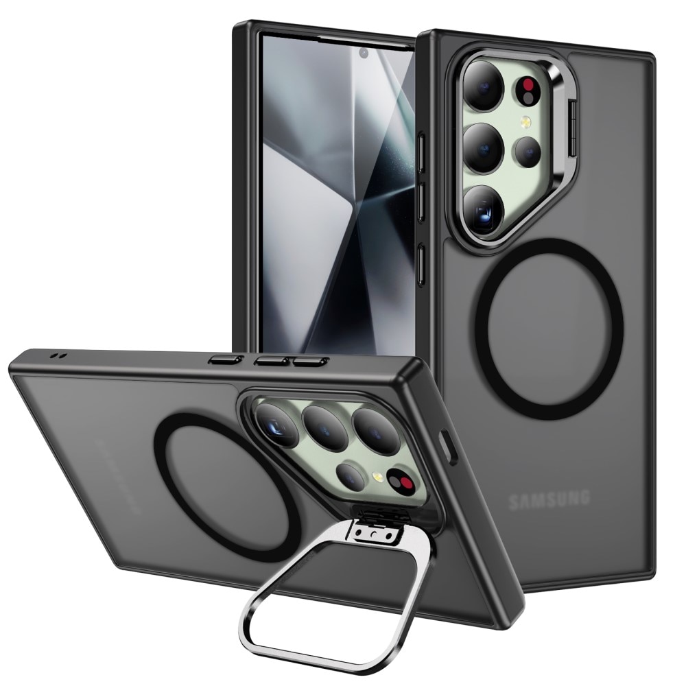 Coque hybride Kickstand MagSafe Samsung Galaxy S25 Ultra, noir