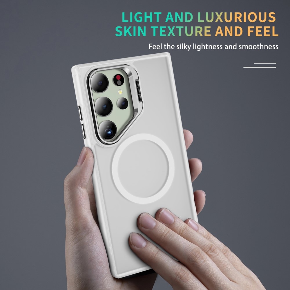 Coque hybride Kickstand MagSafe Samsung Galaxy S25 Ultra, transparent