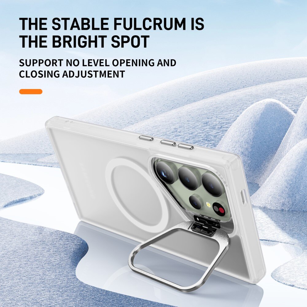 Coque hybride Kickstand MagSafe Samsung Galaxy S25 Ultra, transparent