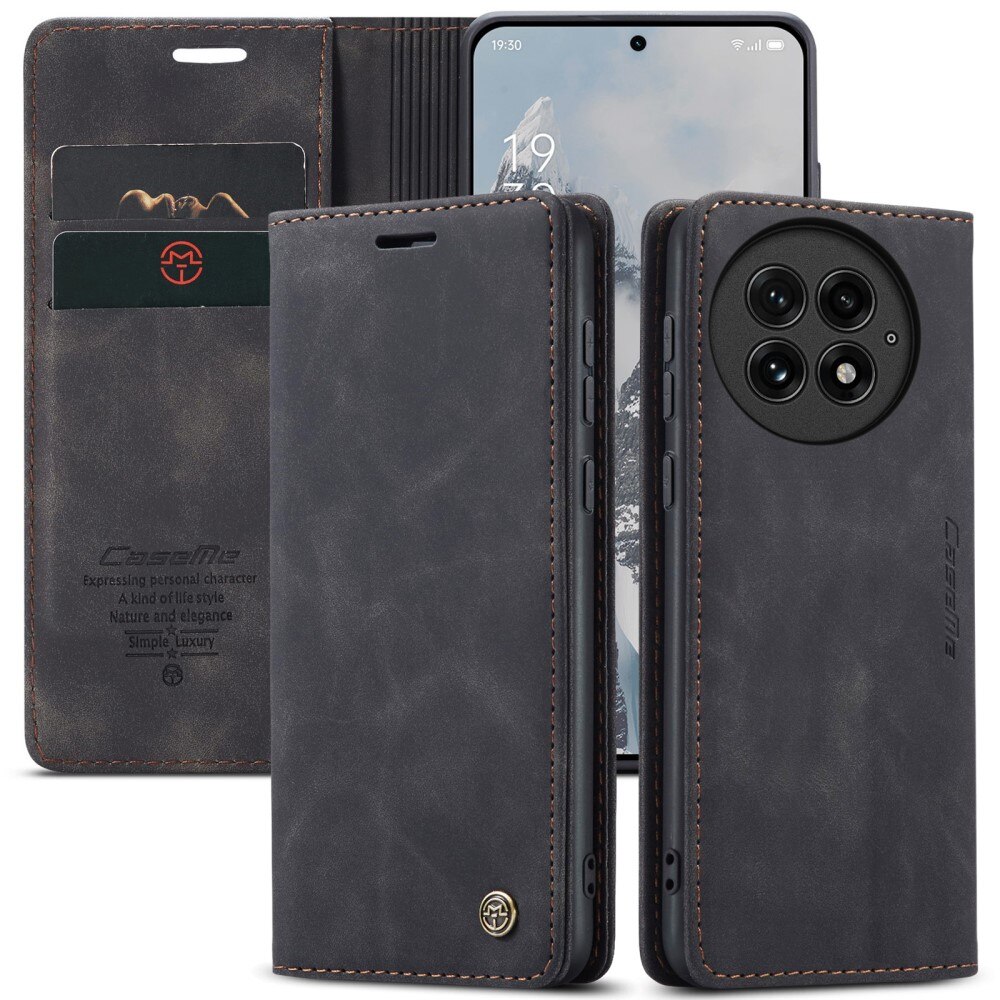 Étui portefeuille mince  OnePlus 13, Noir