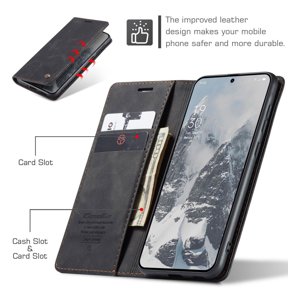 Étui portefeuille mince  OnePlus 13, Noir