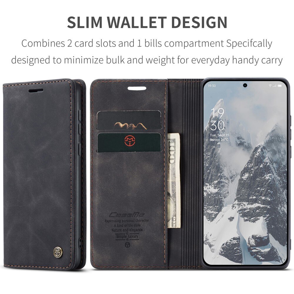 Étui portefeuille mince  OnePlus 13, Noir