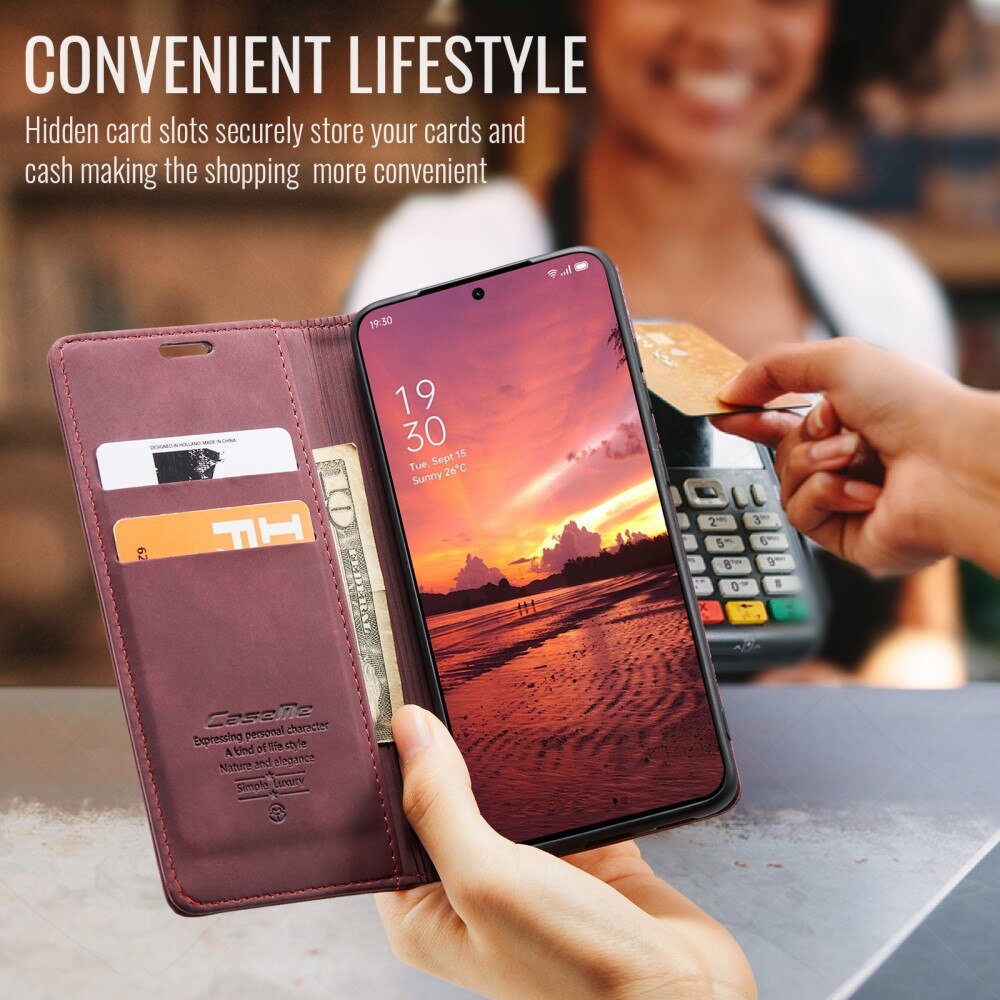 Étui portefeuille mince  OnePlus 13, Rouge