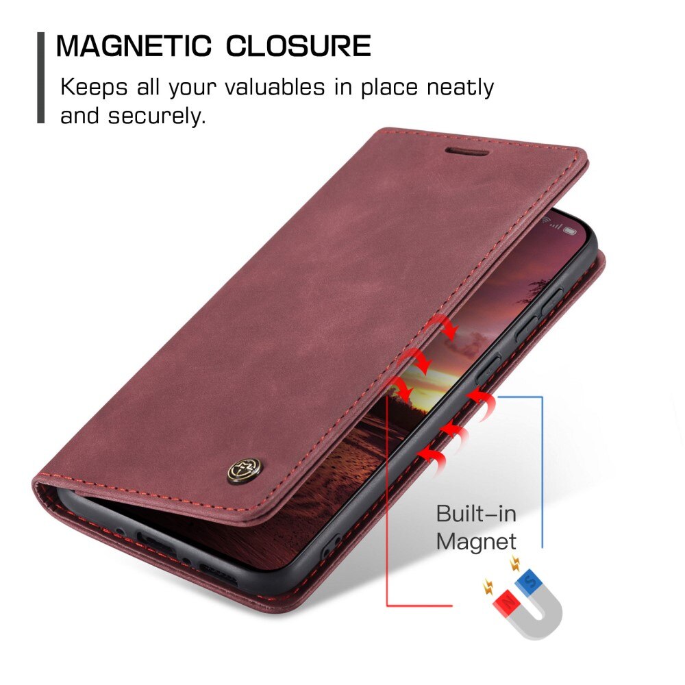 Étui portefeuille mince  OnePlus 13, Rouge