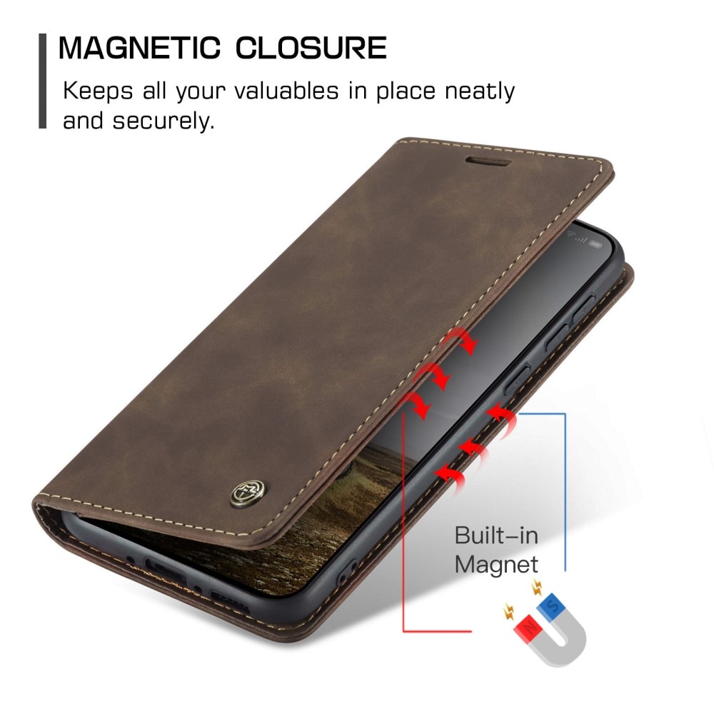 Étui portefeuille mince  OnePlus 13, Marron