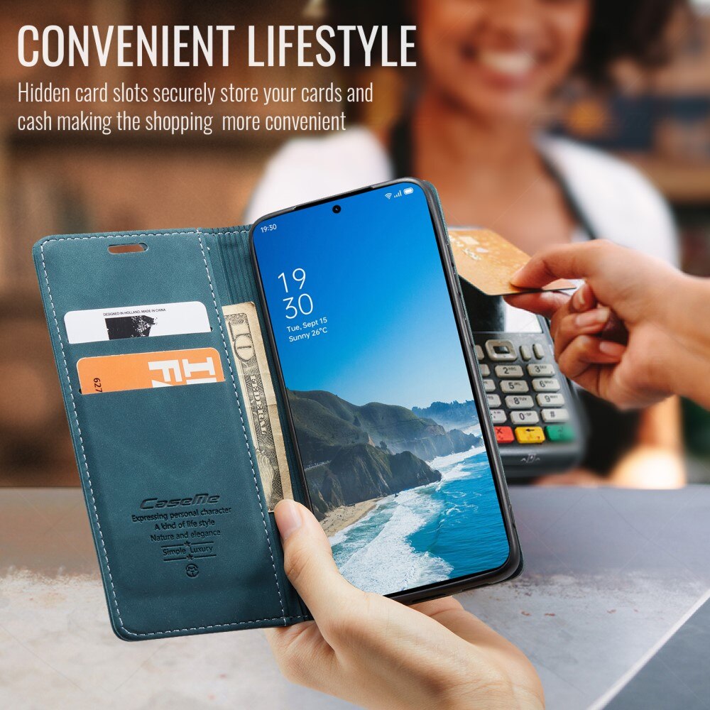 Étui portefeuille mince  OnePlus 13, Bleu
