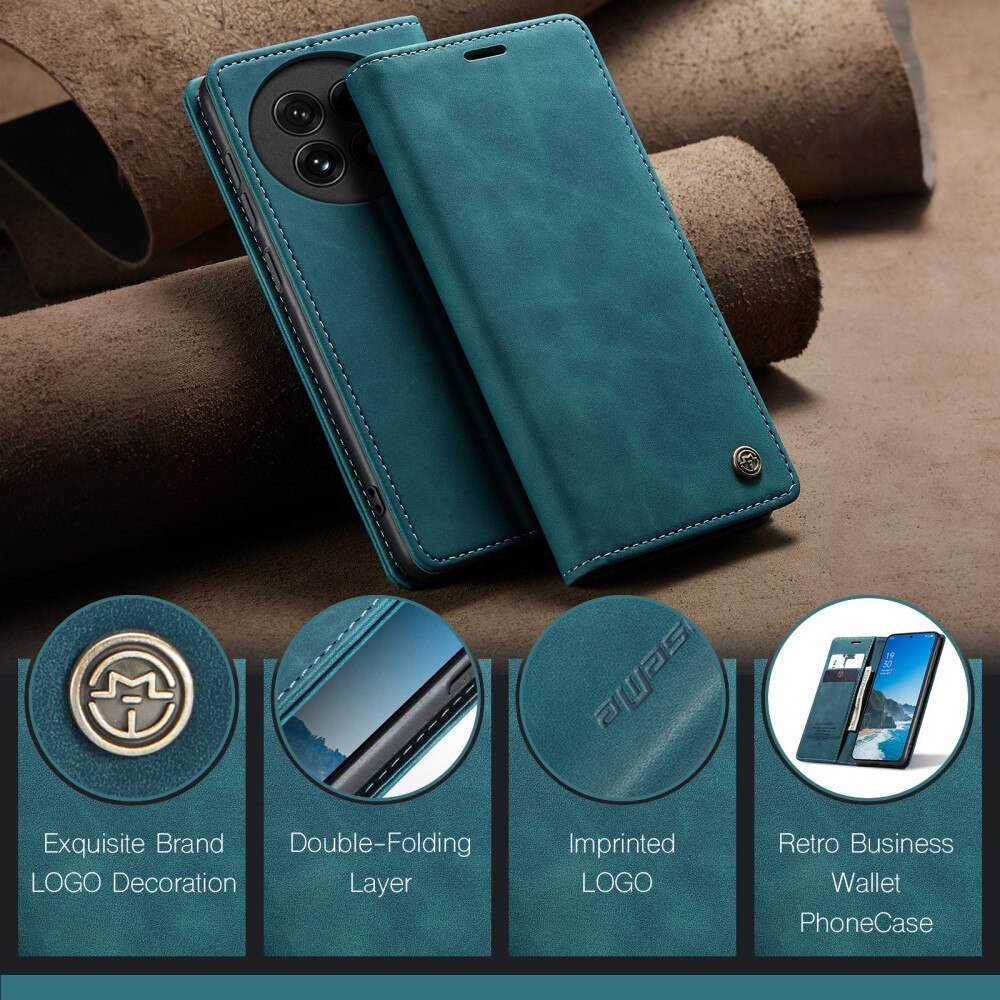 Étui portefeuille mince  OnePlus 13, Bleu