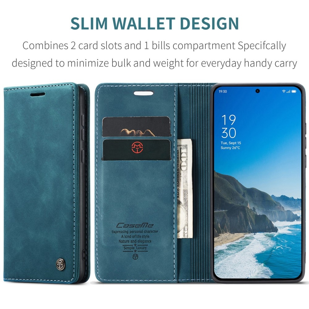 Étui portefeuille mince  OnePlus 13, Bleu