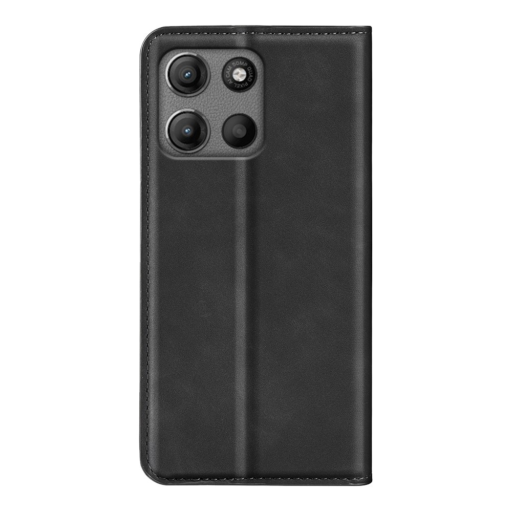 Coque portefeuille mince Motorola Moto G15 Power, Noir