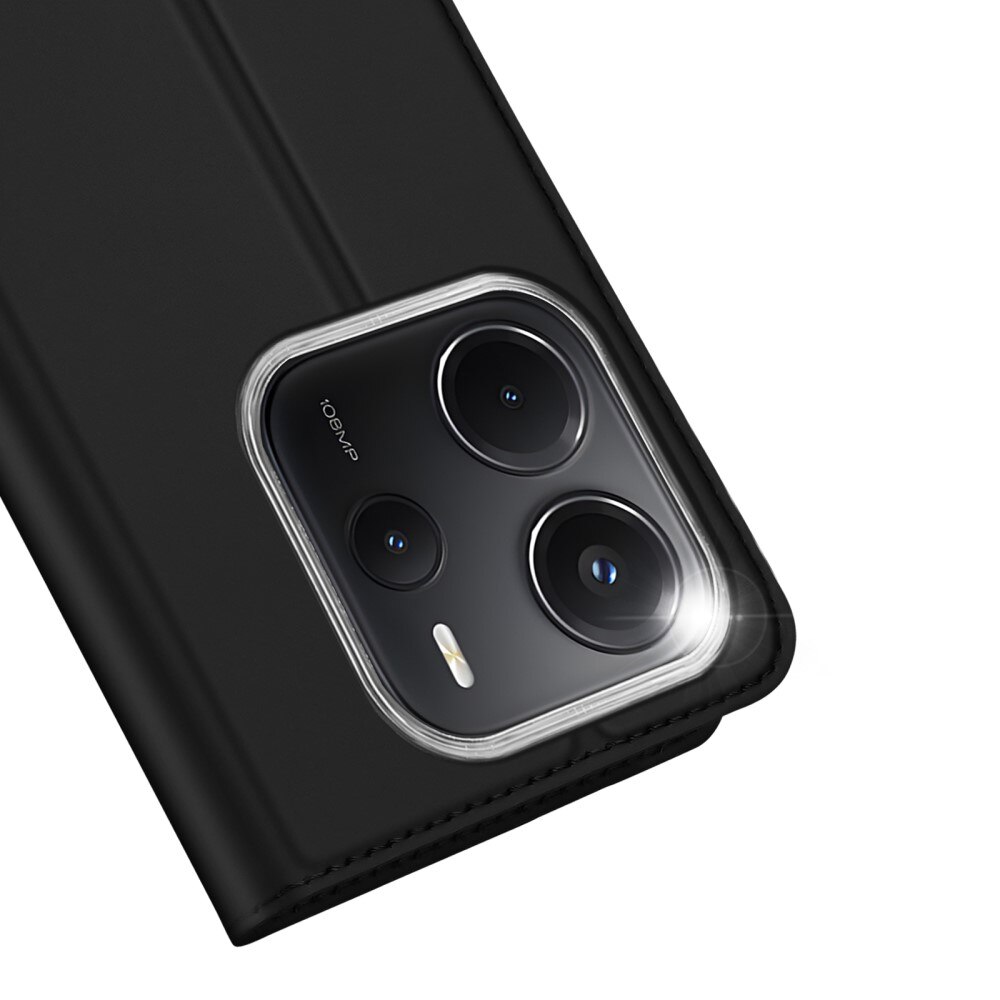 Étui portefeuille Skin Pro Series Xiaomi Redmi Note 14 4G, Noir