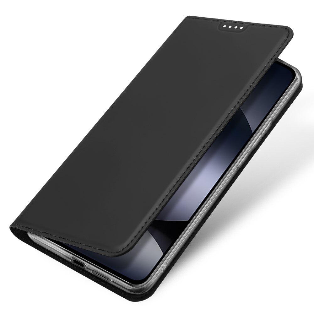 Étui portefeuille Skin Pro Series Xiaomi Redmi Note 14 4G, Noir
