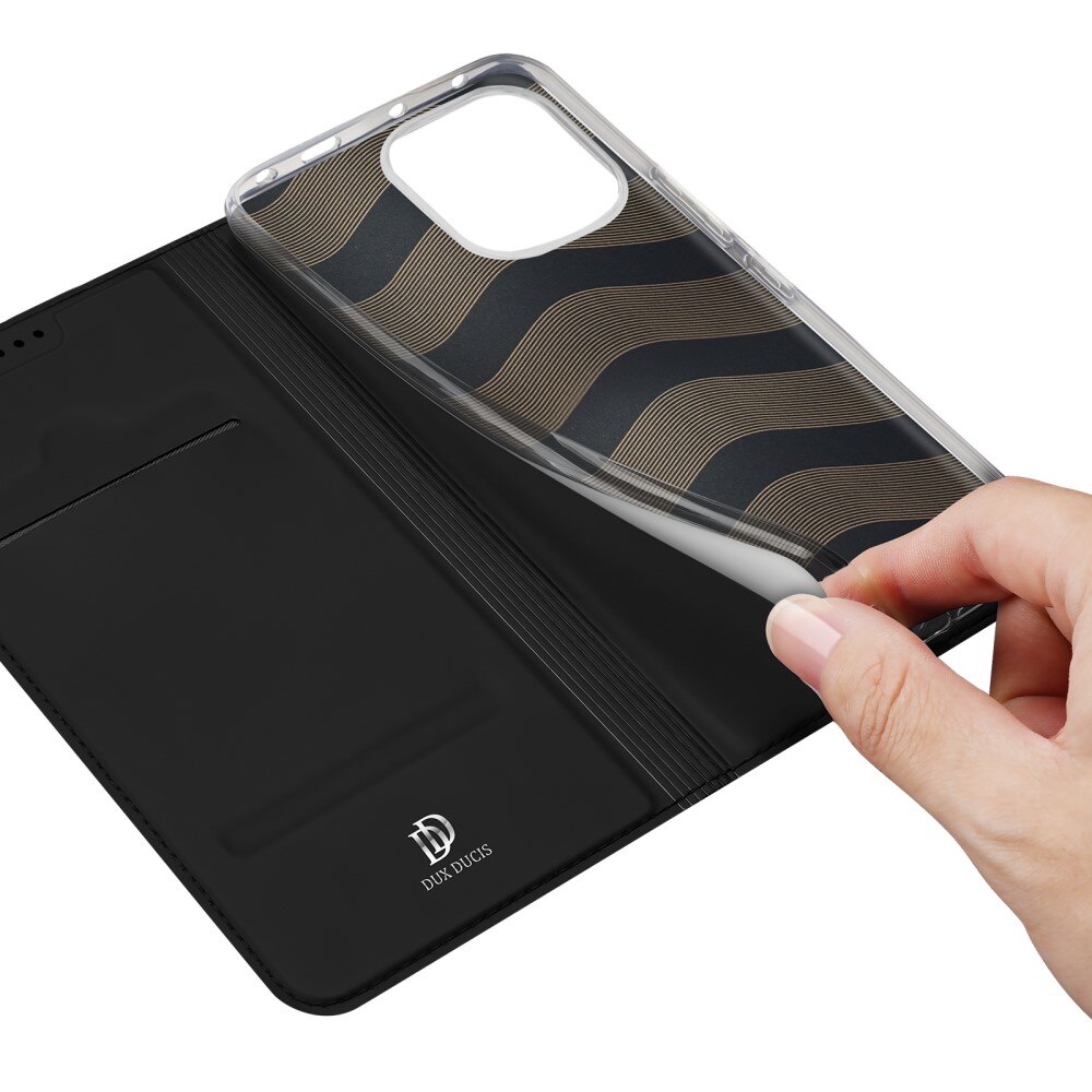 Étui portefeuille Skin Pro Series Xiaomi Redmi Note 14 4G, Noir