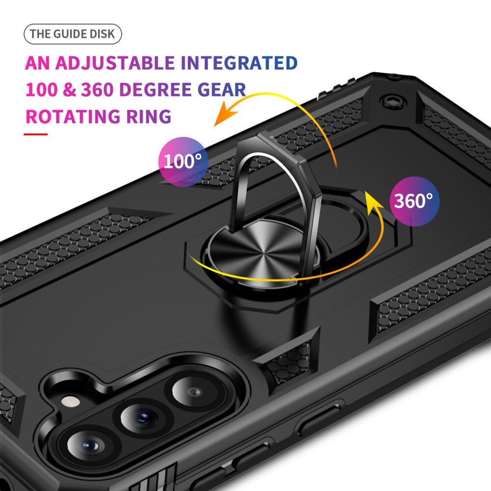 Coque hybride Tech Ring Samsung Galaxy A56, noir