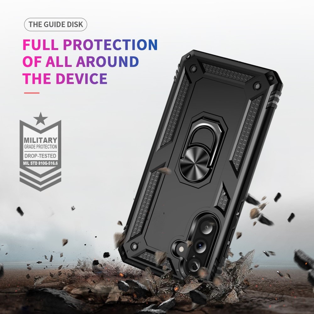Coque hybride Tech Ring Samsung Galaxy A56, noir