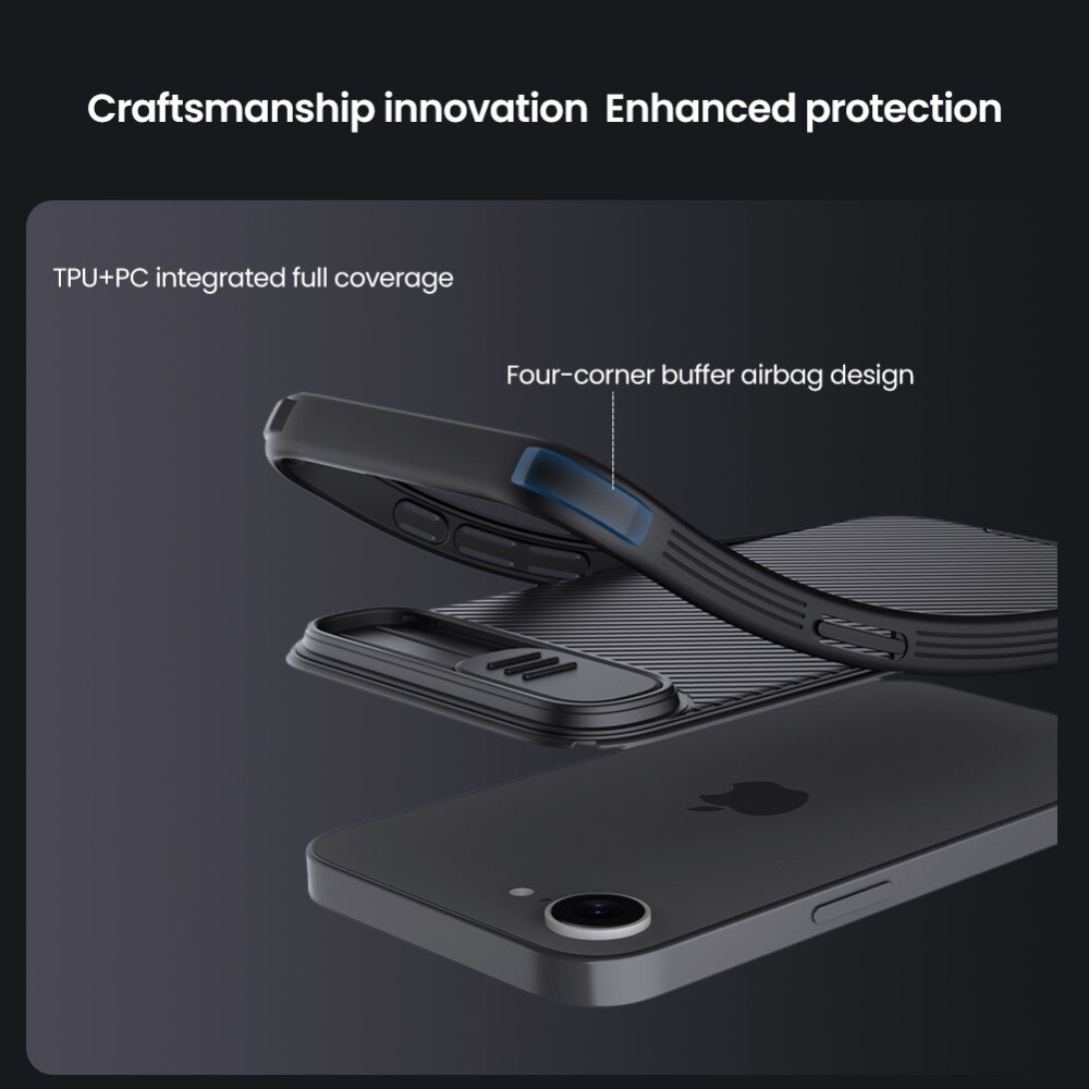Coque CamShield MagSafe iPhone 16e, noir