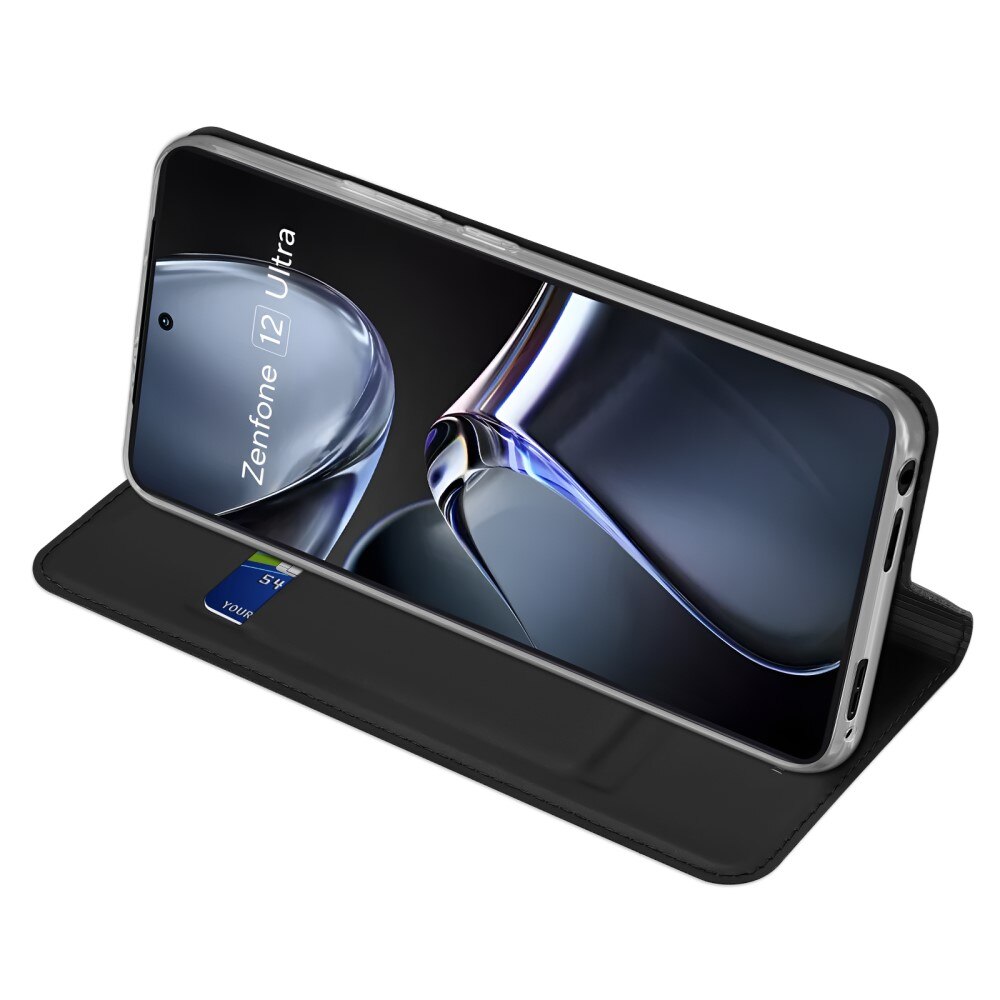Étui portefeuille Skin Pro Series Asus Zenfone 12 Ultra, Noir