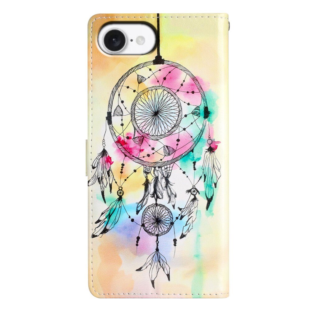 Coque portefeuille iPhone 16e, attrapeur de rêves