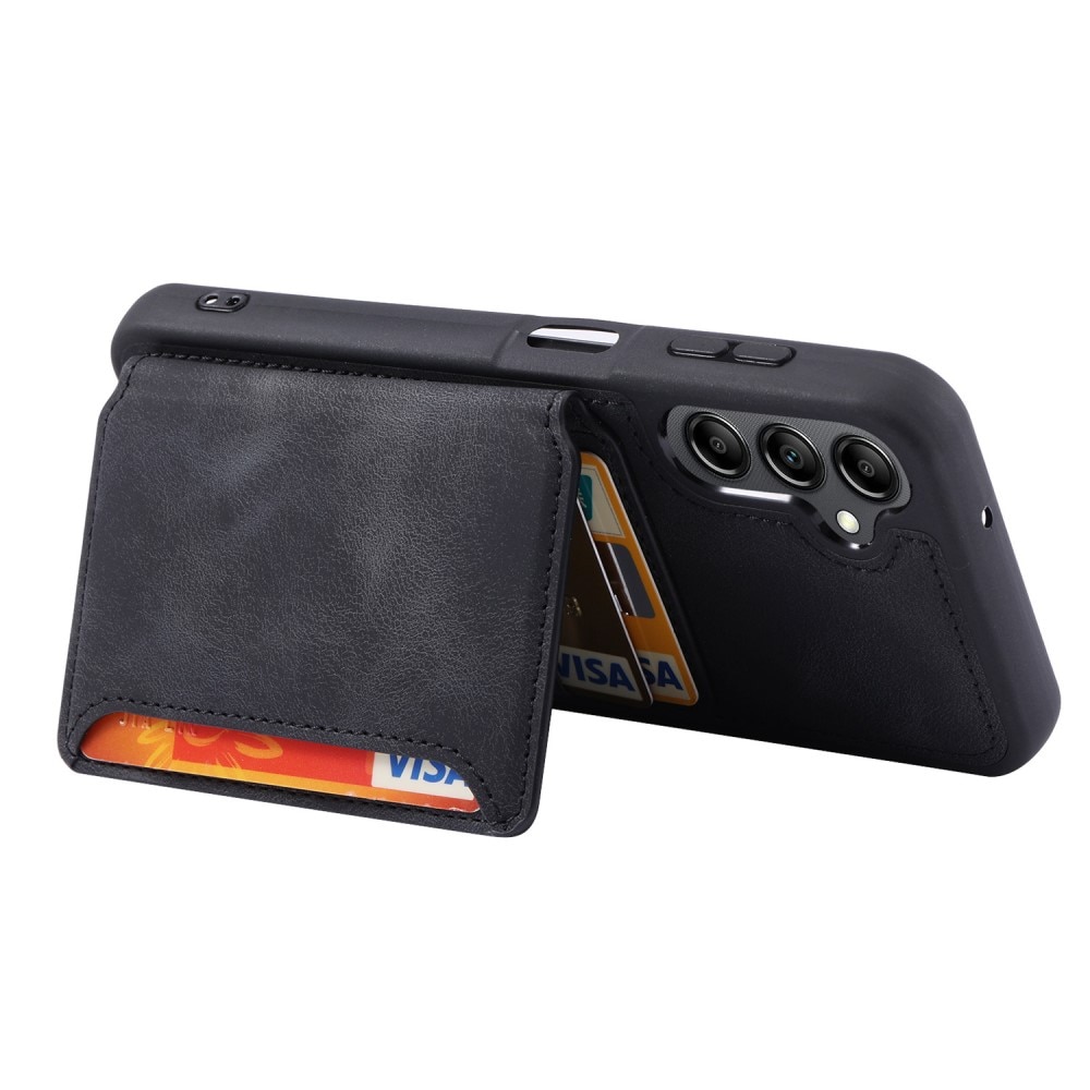 Coque porte-cartes Multi-slot anti-RFID Samsung Galaxy A56, noir