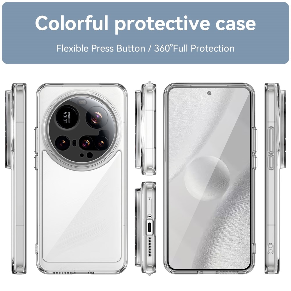 Coque hybride pour Xiaomi 15 Ultra, transparent