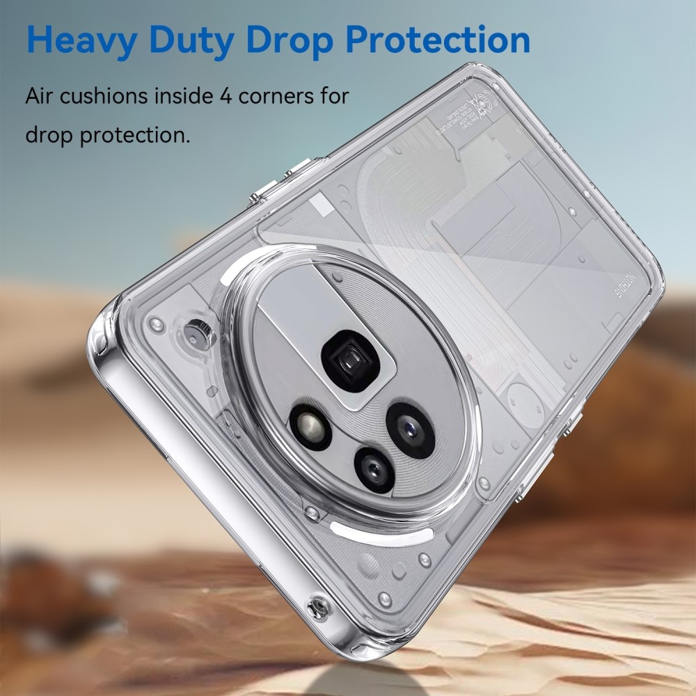 Coque hybride pour Nothing Phone 3a Pro, transparent