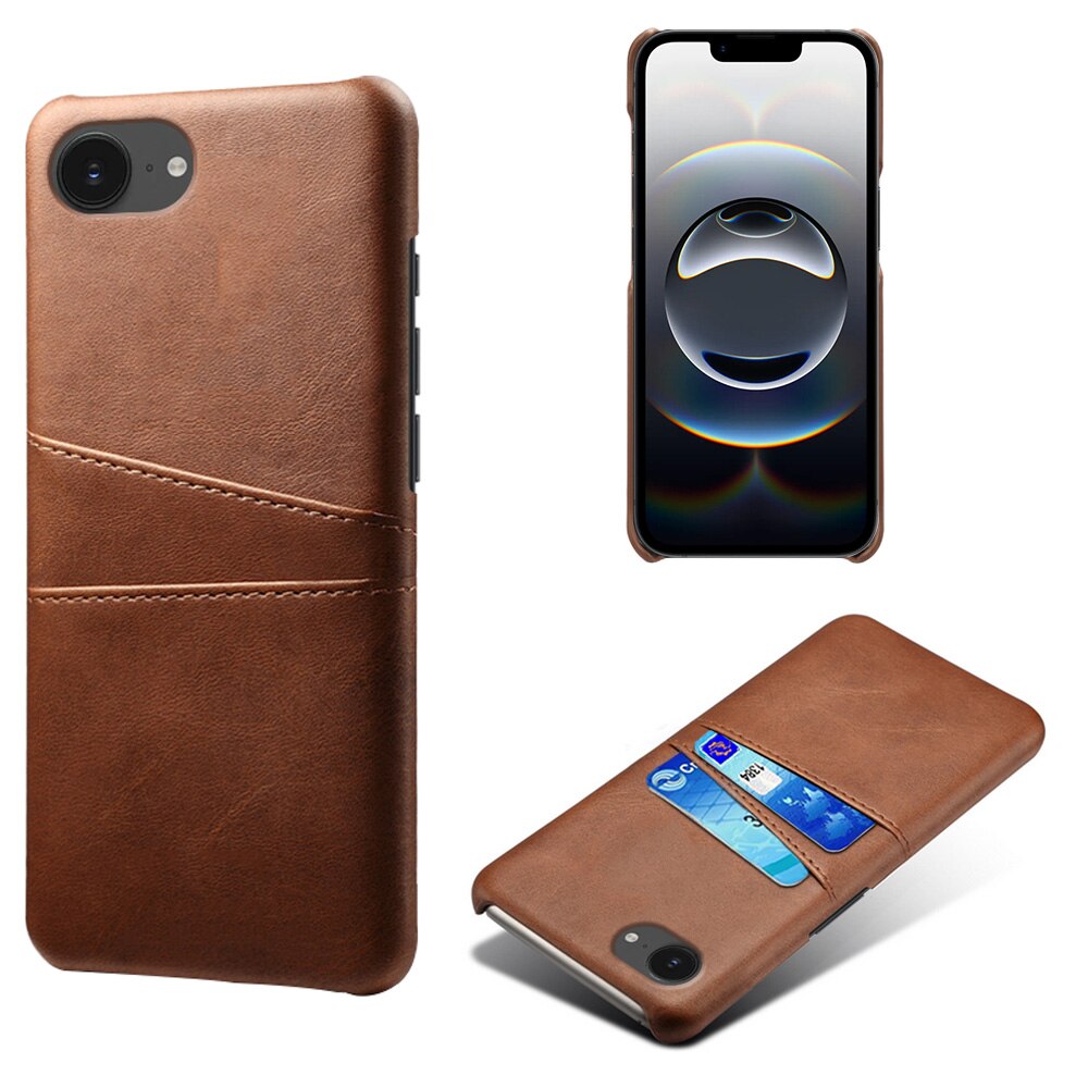 Coque Card Slots iPhone 16e, Marron