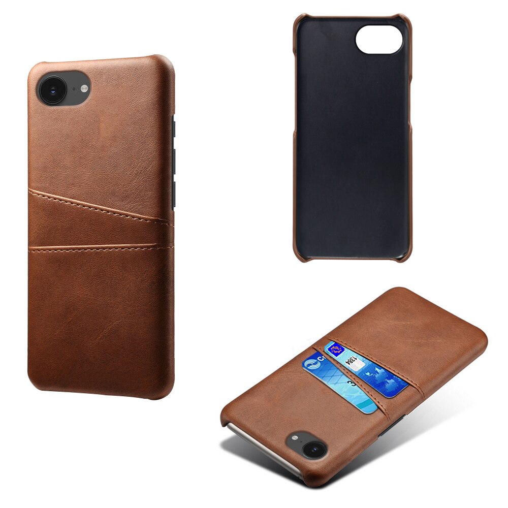 Coque Card Slots iPhone 16e, Marron