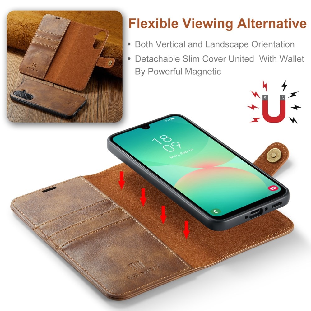 Étui portefeuille Magnet Wallet Samsung Galaxy A26, Cognac