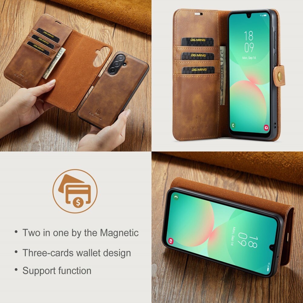 Étui portefeuille Magnet Wallet Samsung Galaxy A26, Cognac