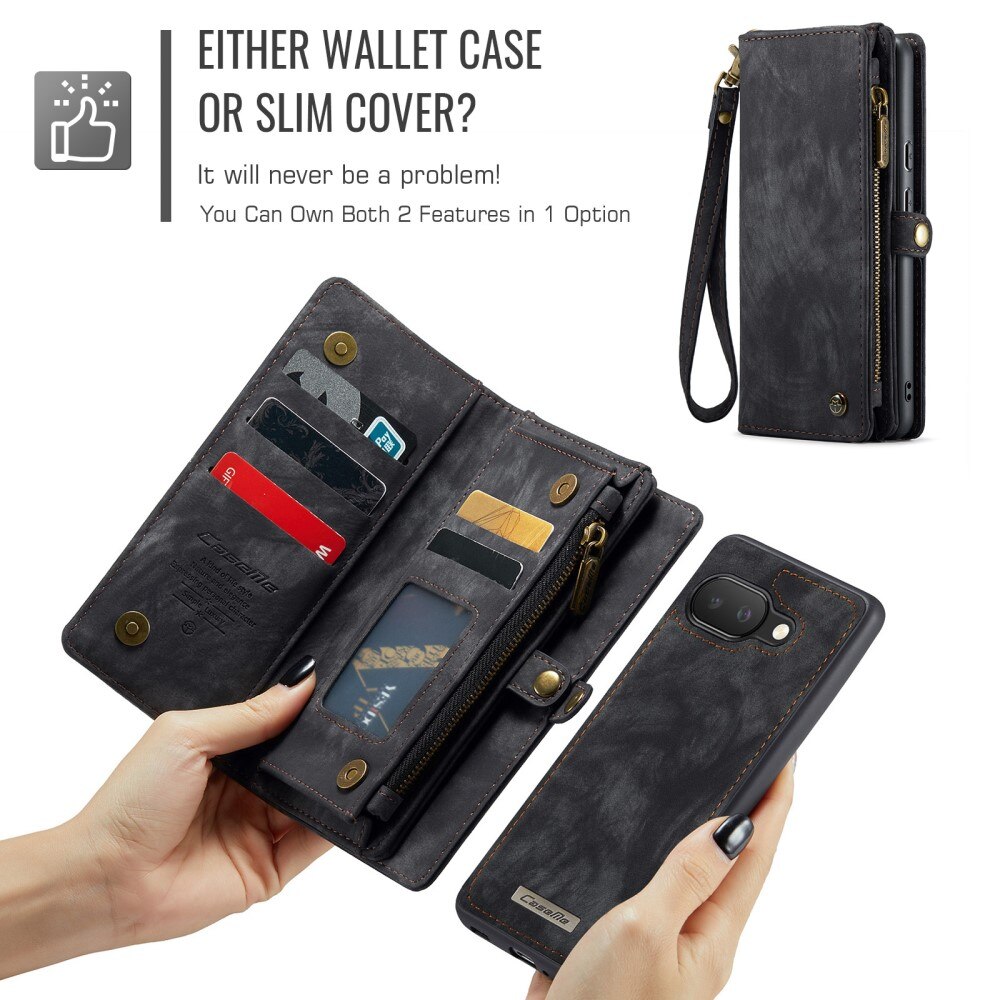 Étui portefeuille multi-cartes Google Pixel 9a, Gris