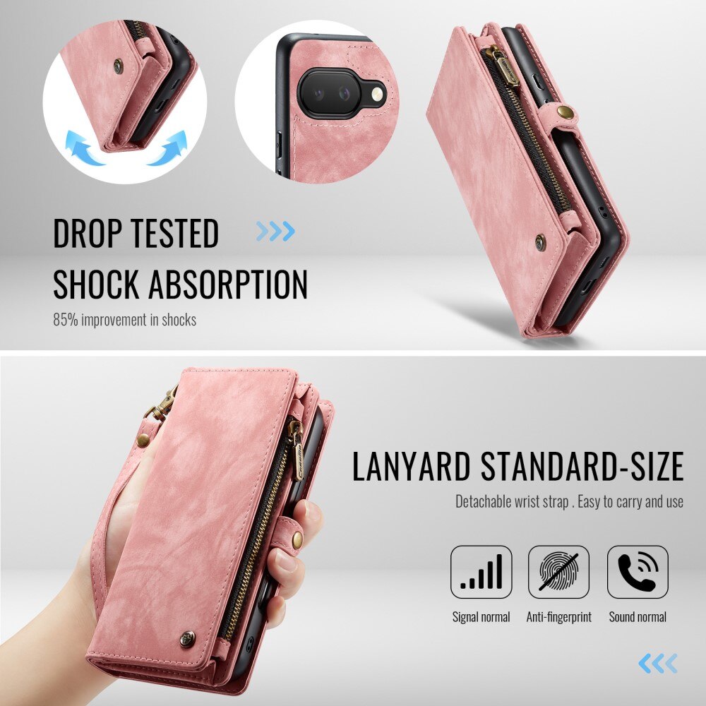 Étui portefeuille multi-cartes Google Pixel 9a, Rose