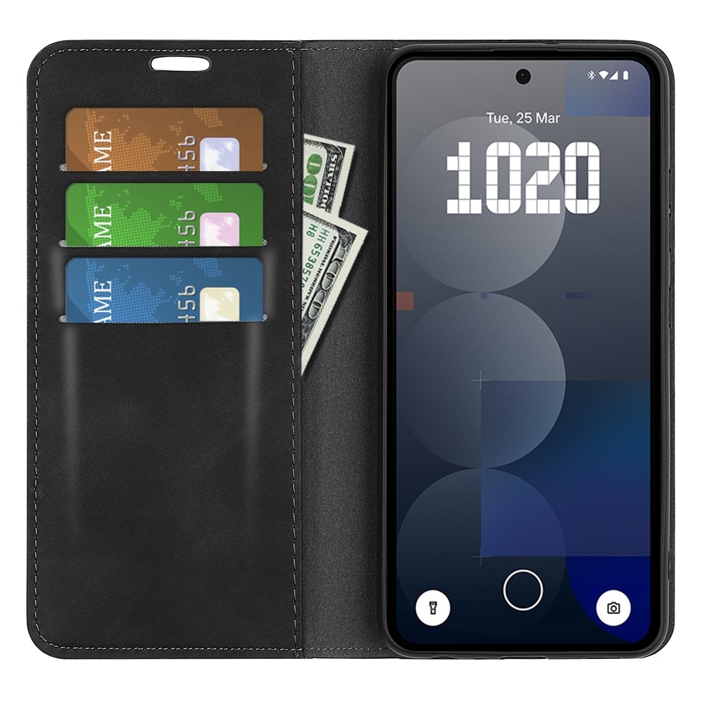 Coque portefeuille mince Nothing Phone 3a Pro, Noir