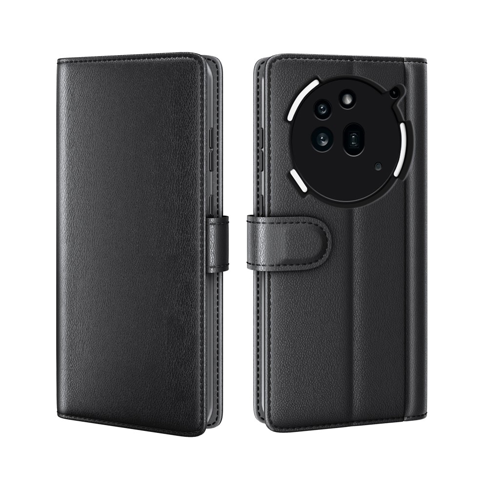 Étui en cuir veritable Nothing Phone 3a Pro, Noir