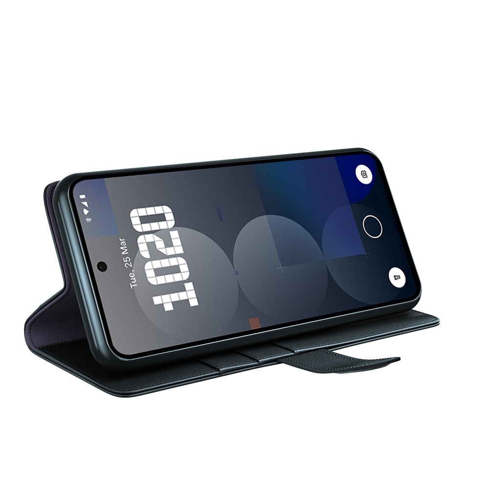 Étui en cuir veritable Nothing Phone 3a Pro, Noir