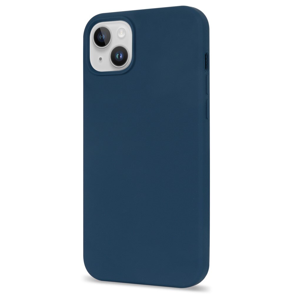 Coque en silicone iPhone 14, bleu