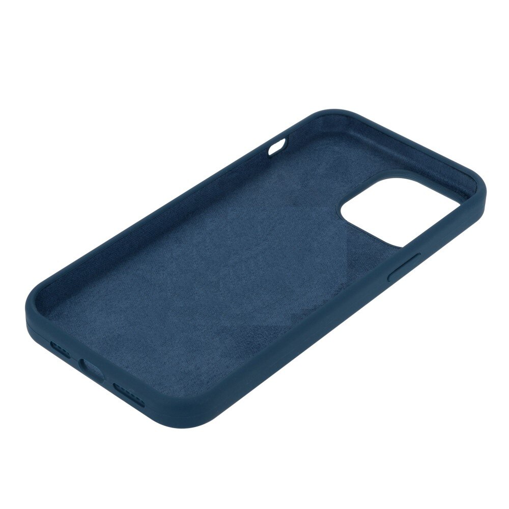 Coque en silicone iPhone 14, bleu