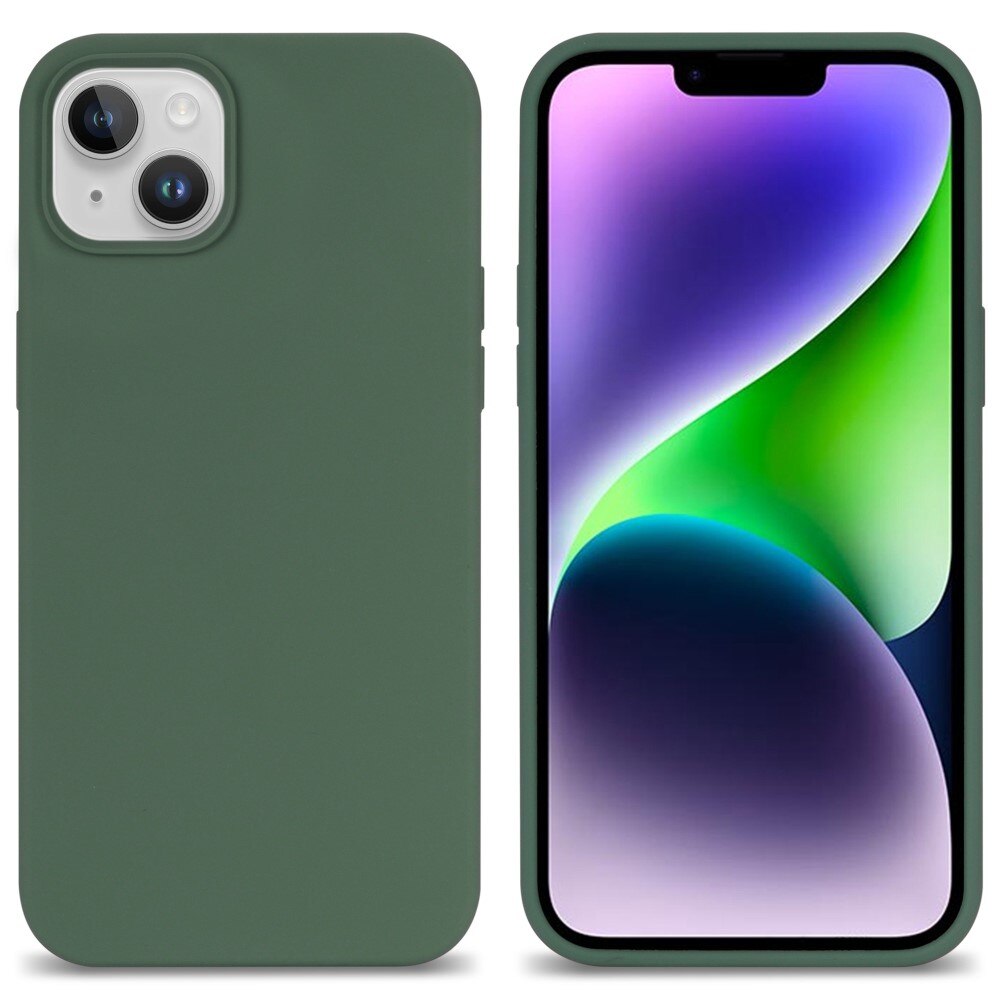 Coque en silicone iPhone 14, vert