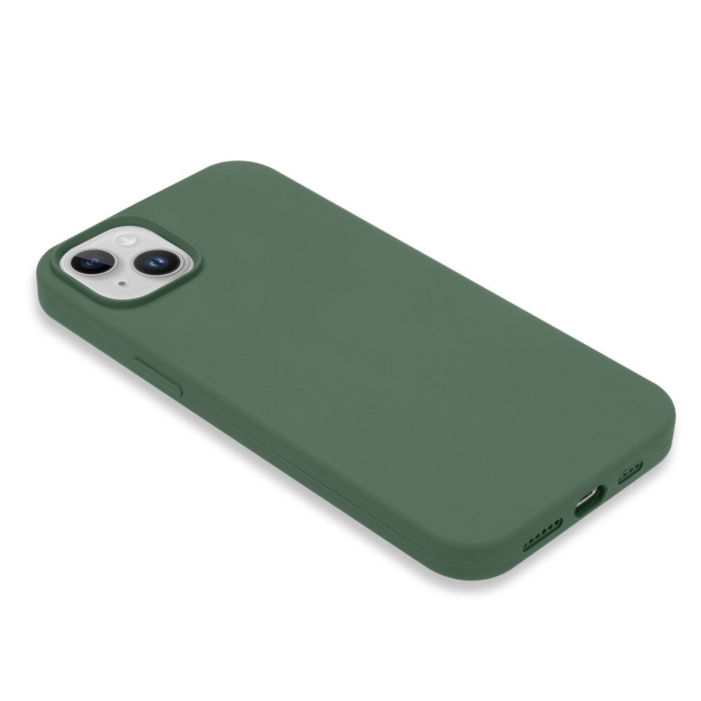 Coque en silicone iPhone 14, vert