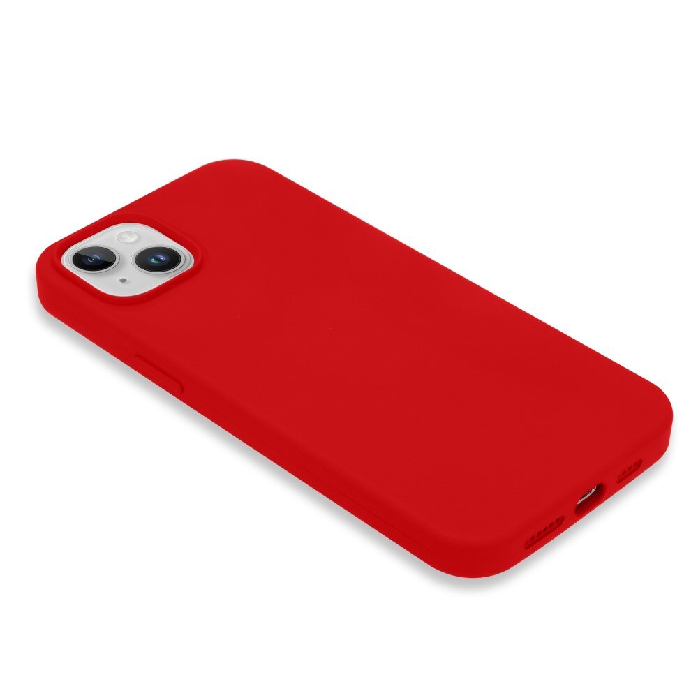 Coque en silicone iPhone 14, rouge