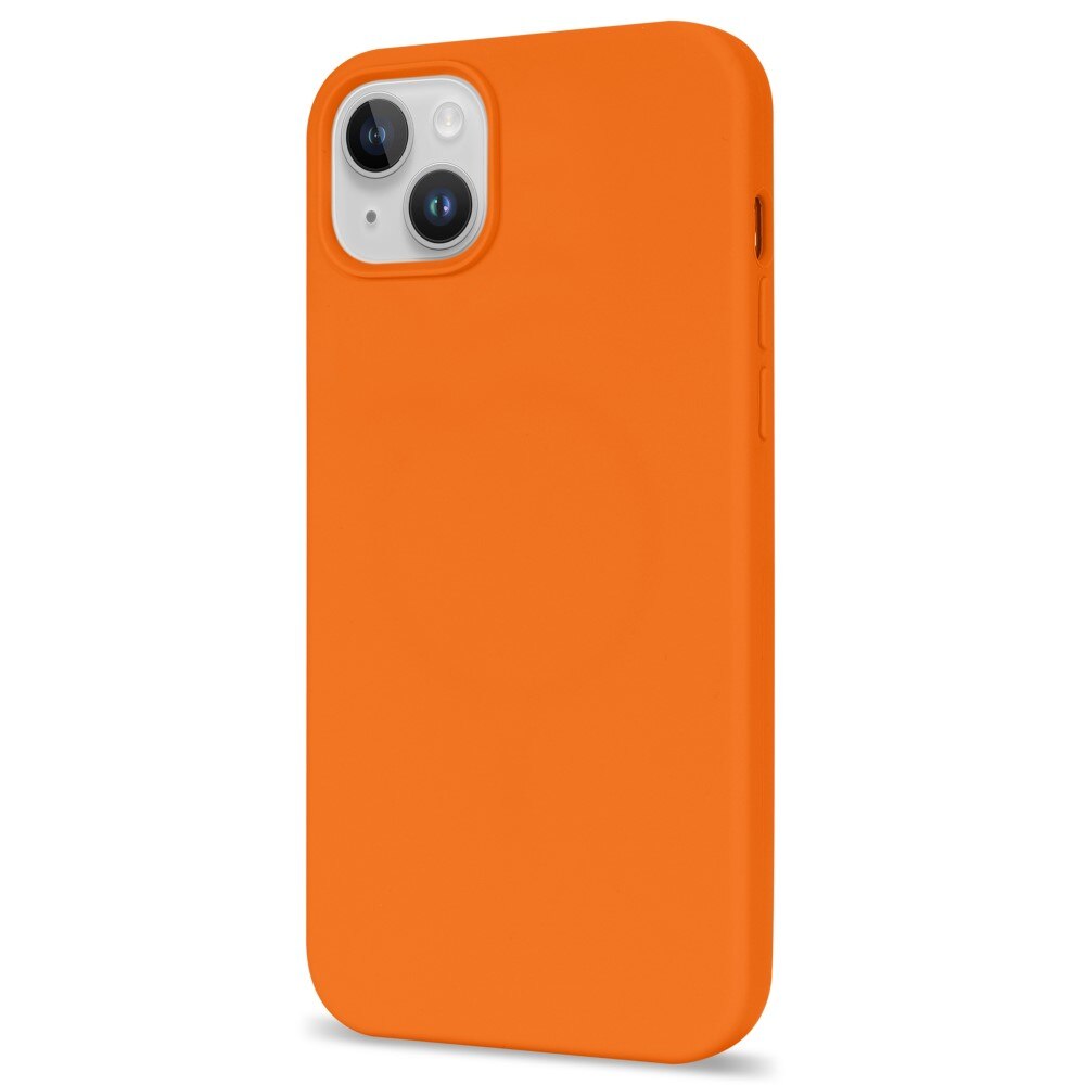 Coque en silicone iPhone 14, orange