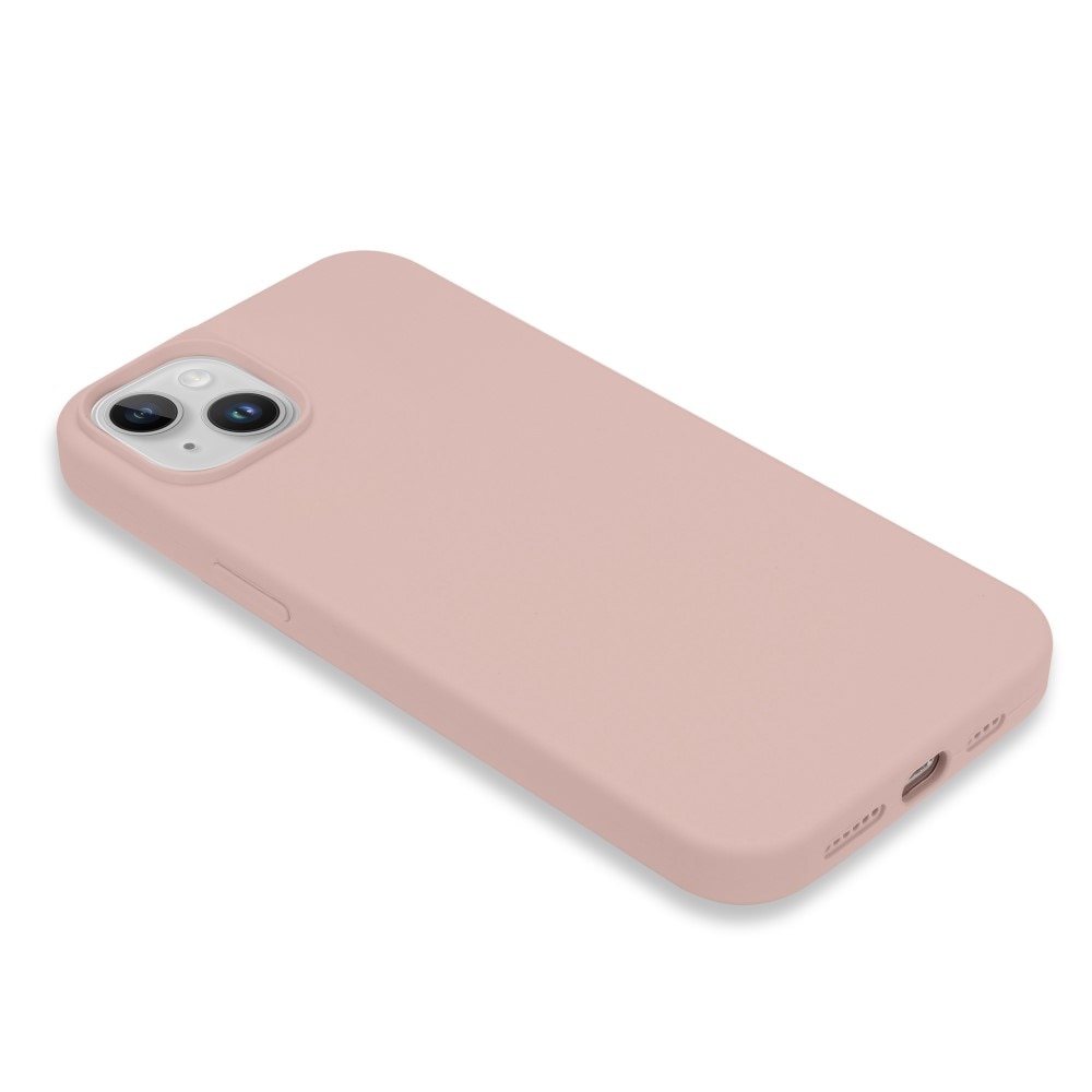 Coque en silicone iPhone 14 Plus, rose