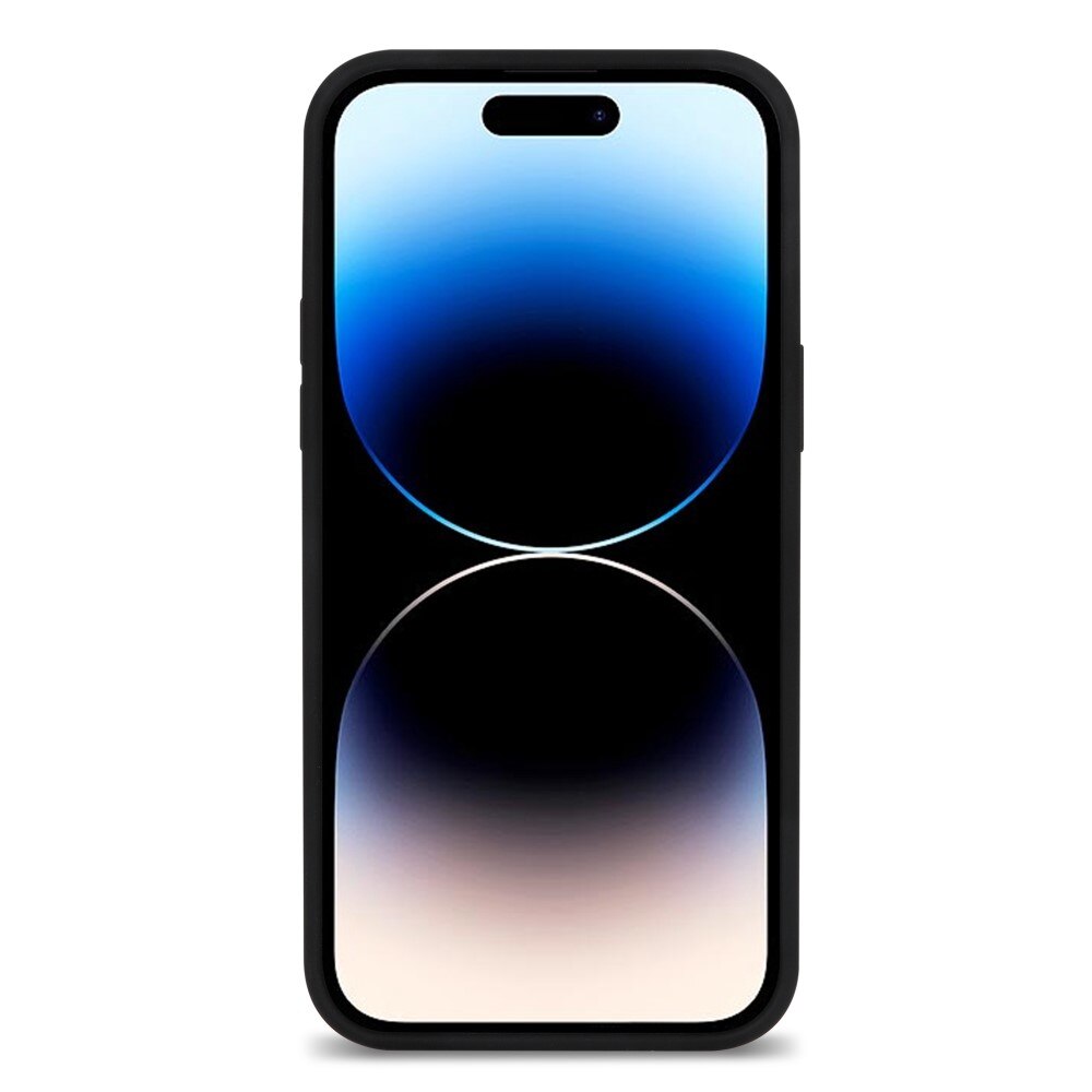 Coque en silicone iPhone 14 Pro, noir