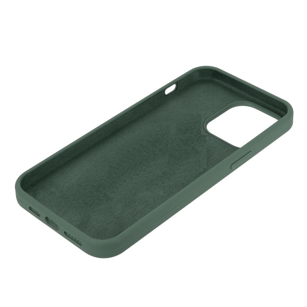 Coque en silicone iPhone 14 Pro, vert