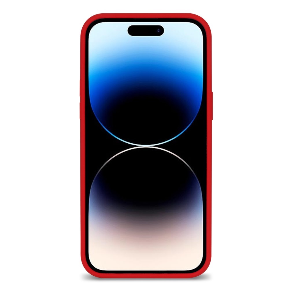 Coque en silicone iPhone 14 Pro, rouge