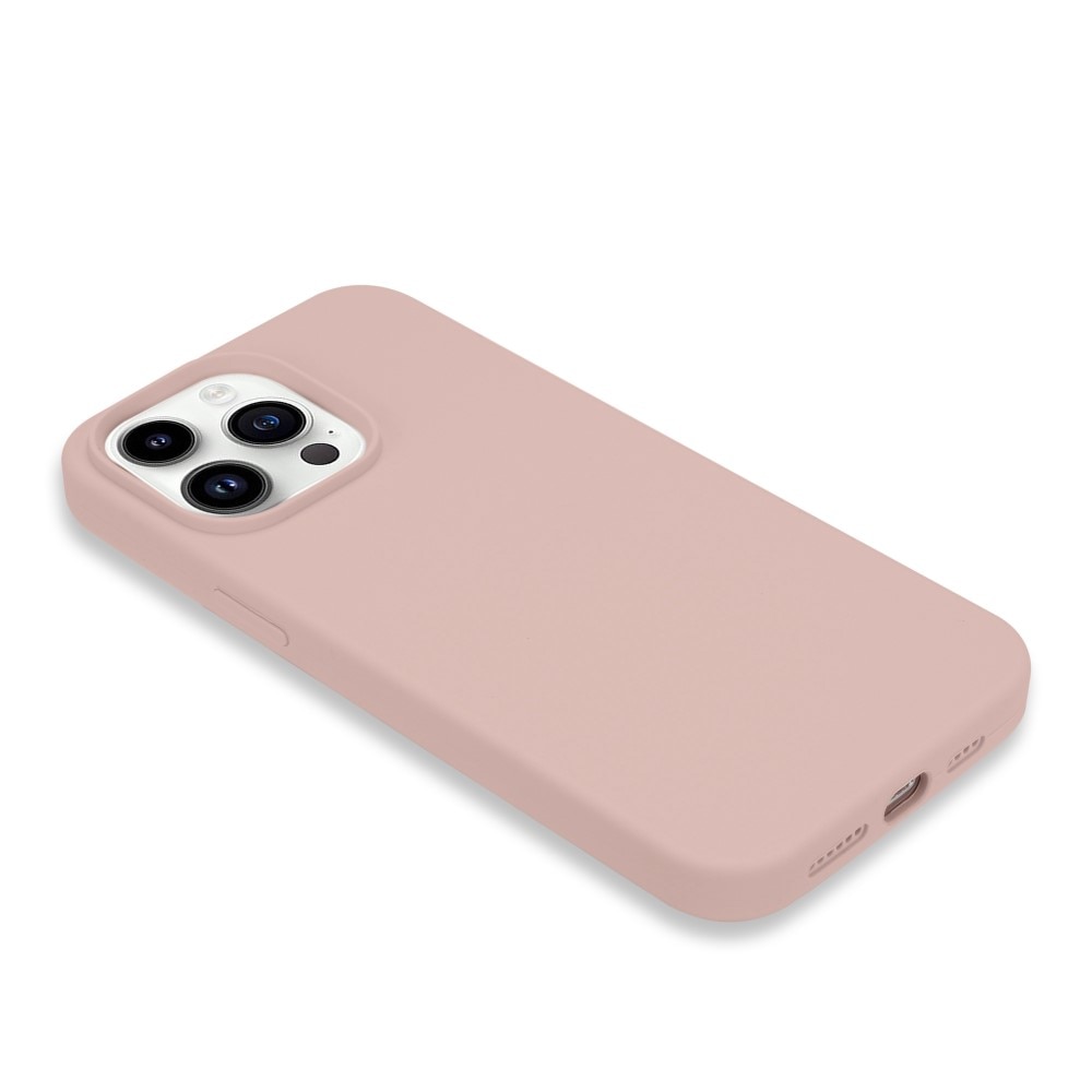 Coque en silicone iPhone 14 Pro Max, rose